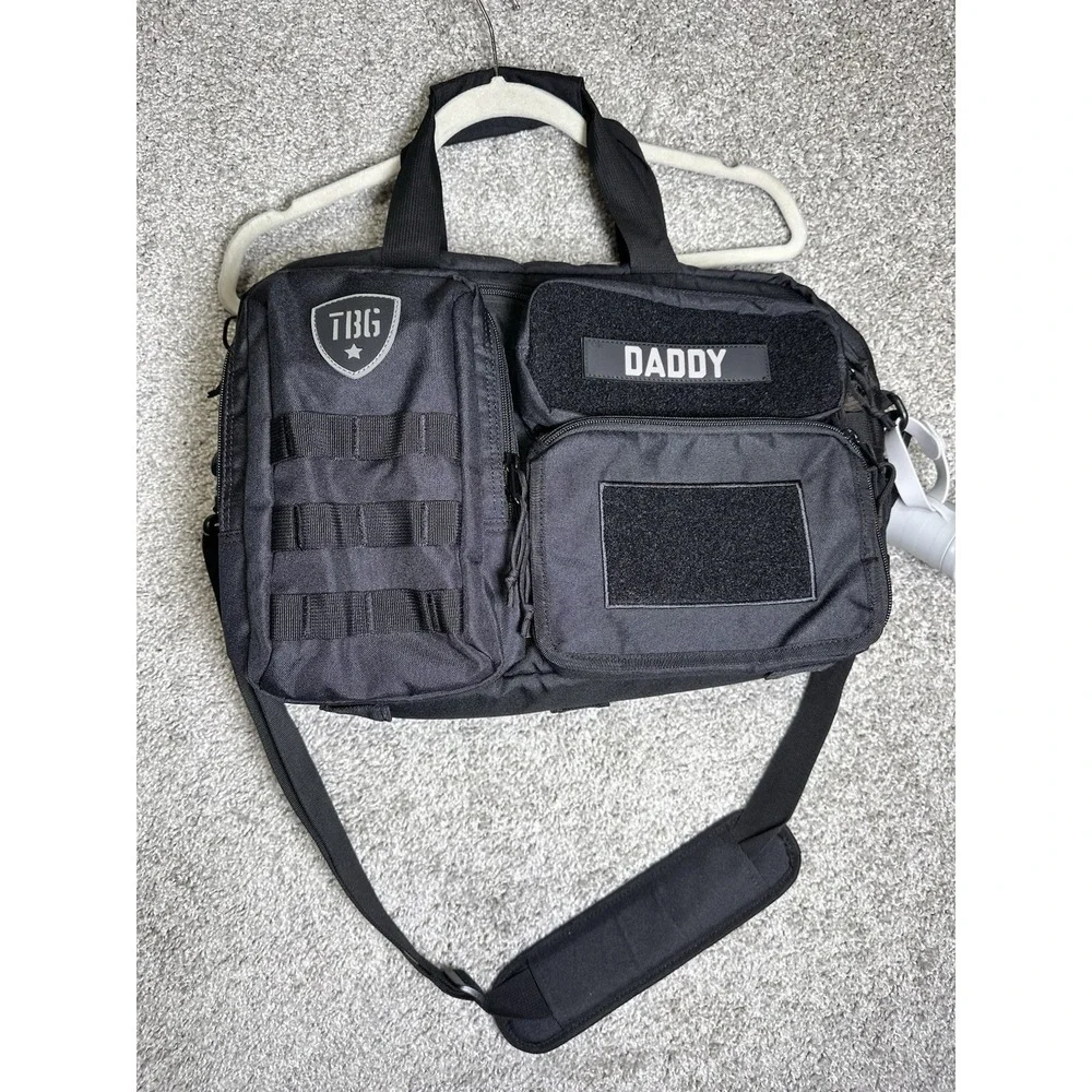 4th Gen Tactical Bay Gear TBG Deuce 4.0 Diaper Bag Dad Black With Changing Mat